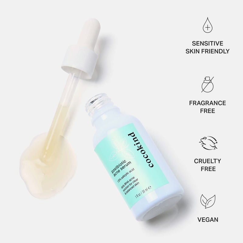 Cocokind Postbiotic Acne Serum, Salicylic Acid Serum and BHA Liquid Exfoliant - Exfoliating, Brightening and Hydrating Serum - Image 5