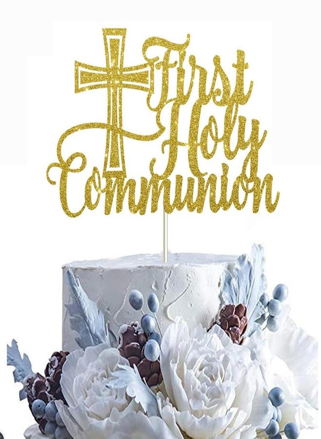 أواركيف زينة كعكة المناولة الأولى، زينة كعكة المناولة الأولى، المناولة الأولى للبنات والأولاد، زينة المناولة الأولى، زينة المناولة الأولى، ذهبي - Image 3