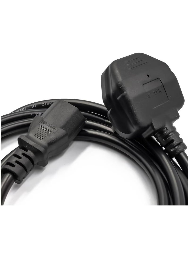 CIVORA UK 3-Pin Power Cable 1.8 Meter with Fuse - High Quality AC Power Cord for Computer, Printer, LCD/LED Monitor - Compatible with Dell, HP, Samsung, Sony, Lenovo - Image 3