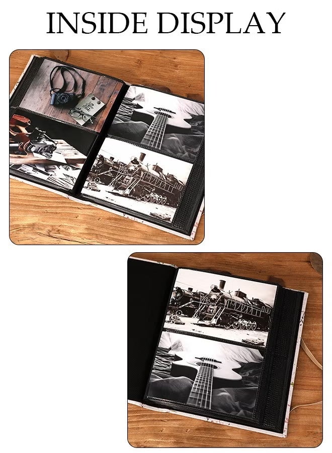 YIQUAN 200 Pockets Flower Pattern Photo Album for 6 Inches Photos Portable Photo Album for Family Wedding Boys Girls - Image 3