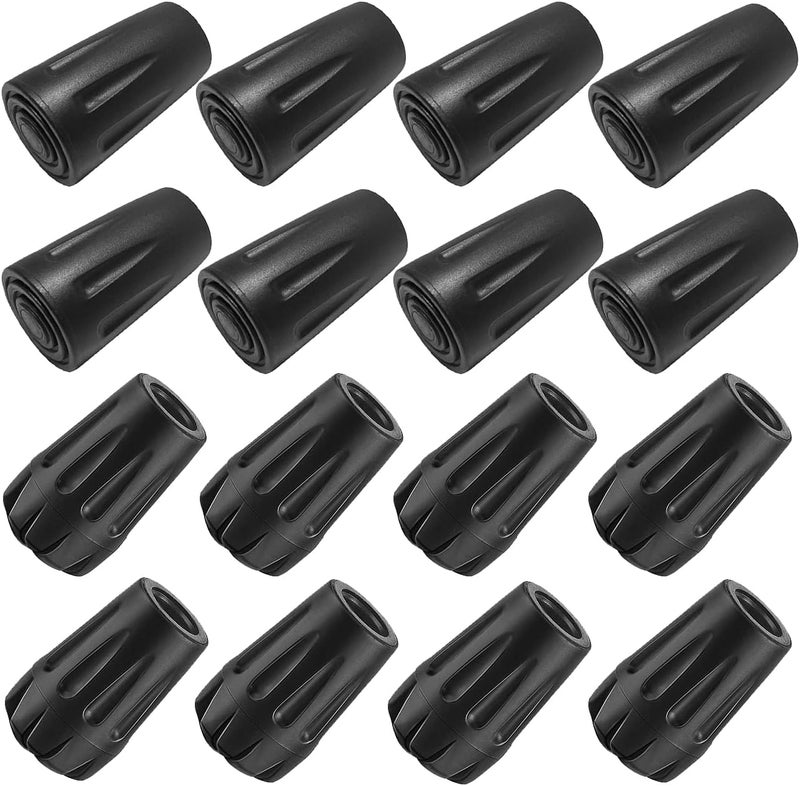 diooid Trekking Pole Accessories Extra Thick and Wear Resisting Rubber Tips Snow Support Mud Support for Hiking Poles for All Common Trekking Poles, Hiking Sticks, Nordic Walking Poles with a Inner Diameter of 11mm/0.43" - Image 1