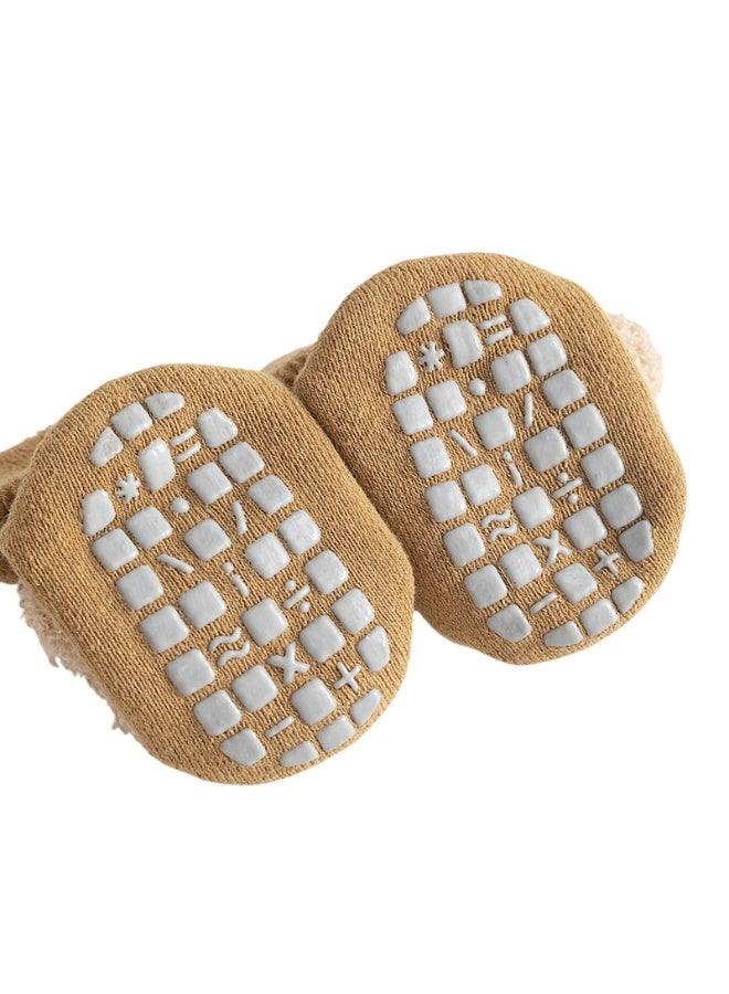 Bambimici Baby Cute 3D Bear Face Socks for Newborns & Infants Model 1 - Cream - Image 4