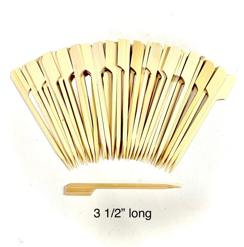 Gozka 3 mm Paddle Skewers 50 pcs per Pack 3.5 in (9 cm) - Image 4