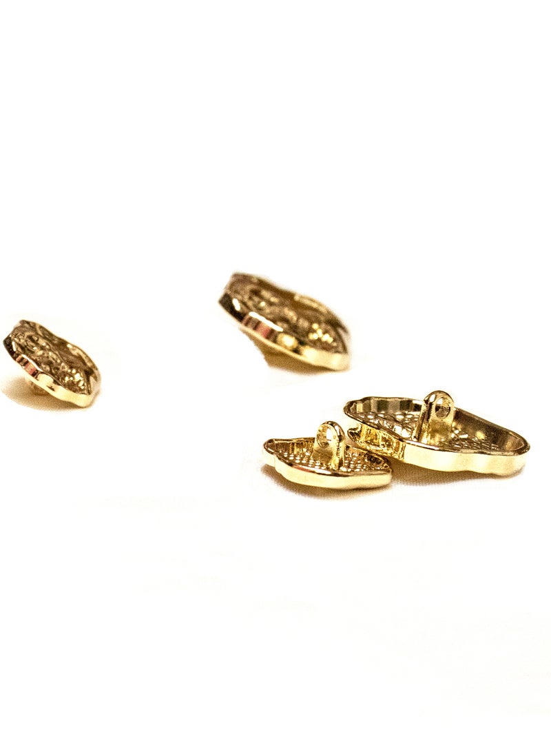 18Pcs Gold Metal Buttons Set – Shiny Textured Designer Buttons for Coats, Jackets, Crafts, DIY, and Sewing (6pcs 23mm & 12pcs 15mm) - Image 5