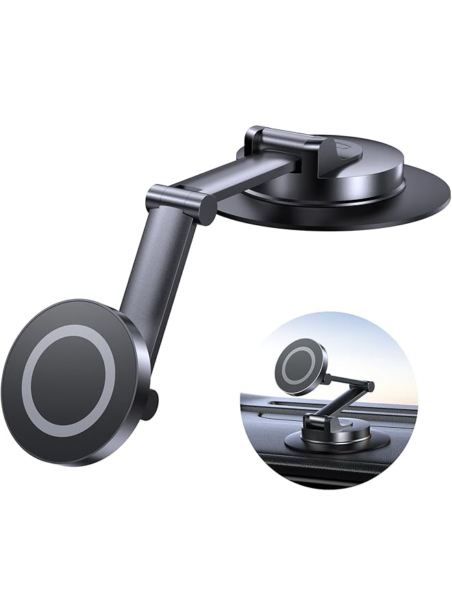 Green Tiger Fits MagSafe Car Mount for Universal Dashboard, Magnetic Phone Holder for Car, 360° Rotatable Zinc Alloy Arm, Super Stable Car Mount for iPhone and All Phones, Vertical and Horizontal Viewing