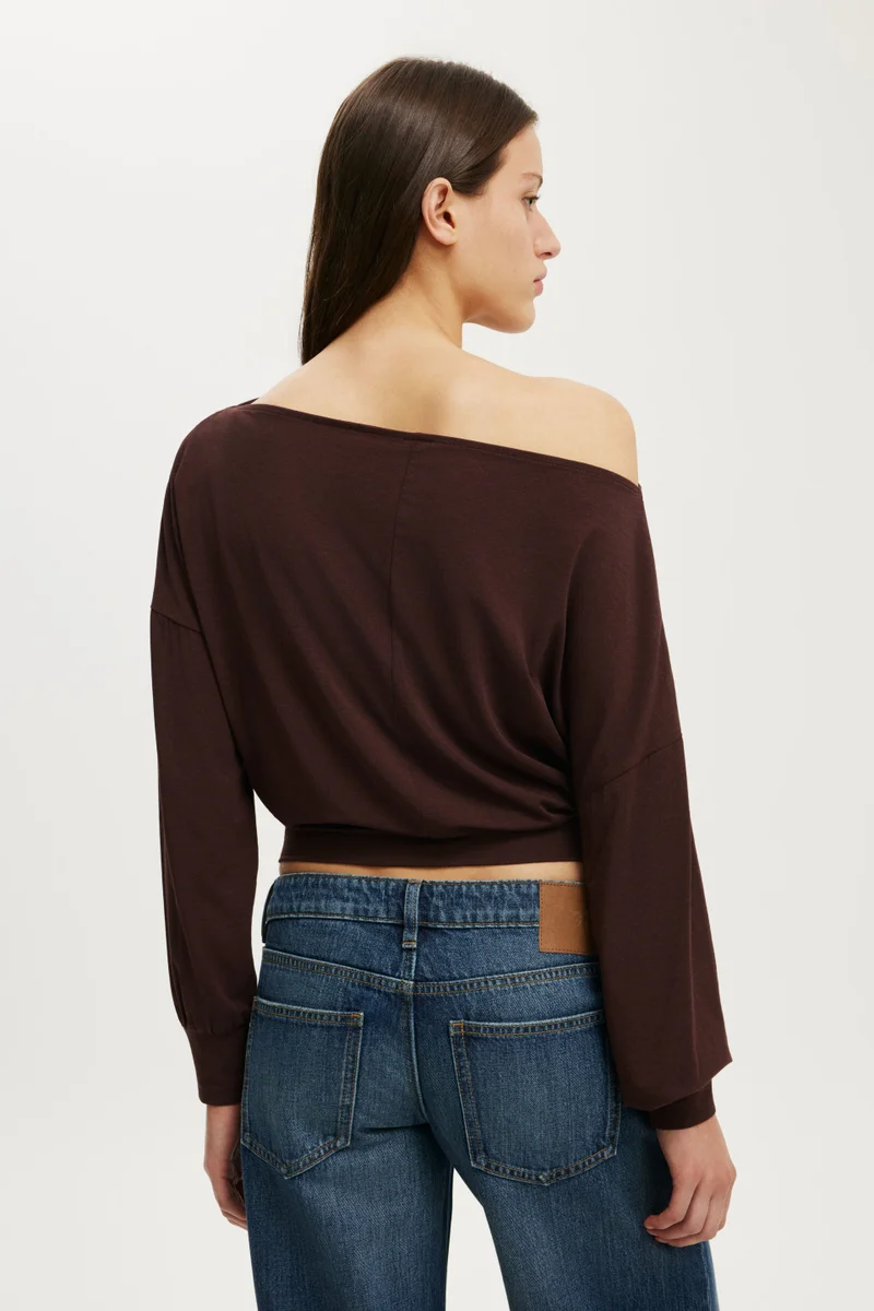 Cotton On  Sage Off Shoulder Long Sleeve for Women | Best Price UAE