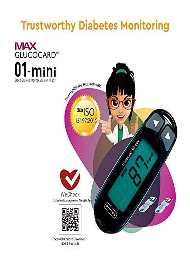 Arkray Max 01 Mini Blood Glucose Monitor with 10 Strips | Japanese Technology, Multicolor - Image 5