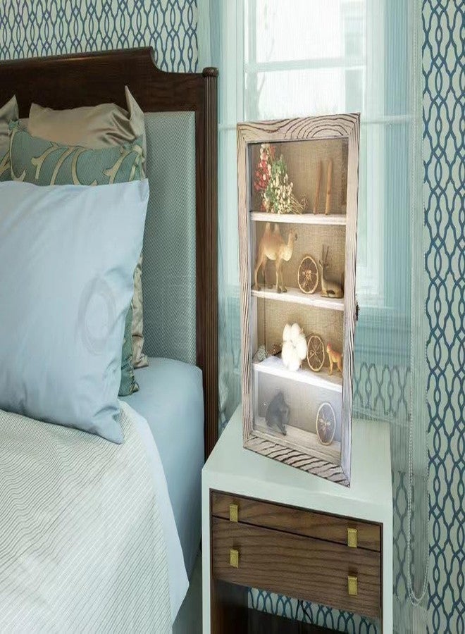 WANLIAN Shadow Box Frame With Acrylic 11x16“ Wooden Shadow Box Display Case With 3 Detachable Shelves & Linen Back, Wall-Mounted Deep Display Box Picture Frame for Photos Memorabilia (White) - Image 3