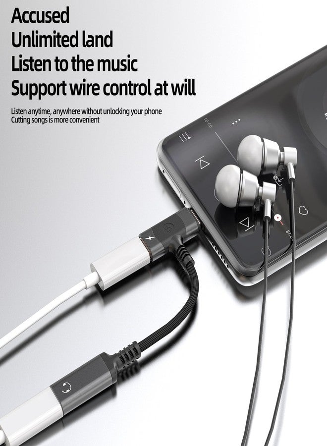 HOYULLI USB C Headphone Splitter(2in1)for iPhone 16 15 Pro Max Type C Charging Audio Aux Cable Adapter for Apple earphone dongle Compatible for Samsung S25 S24 S23 for iPad Headset Dual Jack Converter Android - Image 2