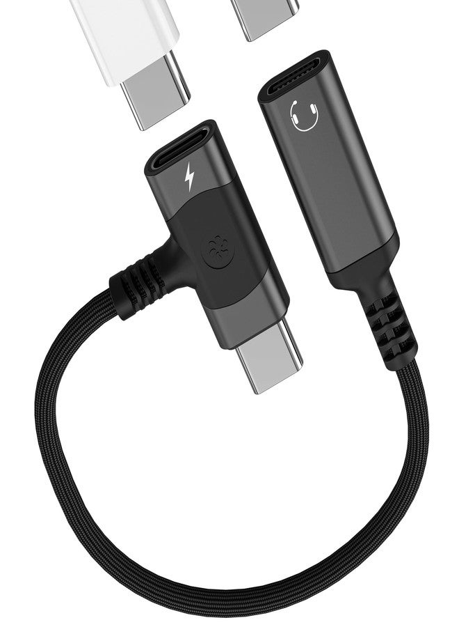 HOYULLI USB C Headphone Splitter(2in1)for iPhone 16 15 Pro Max Type C Charging Audio Aux Cable Adapter for Apple earphone dongle Compatible for Samsung S25 S24 S23 for iPad Headset Dual Jack Converter Android - Image 1