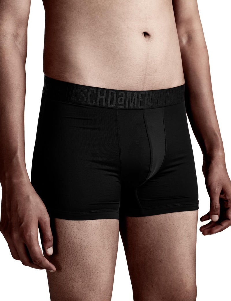 DAMENSCH Unreal Trunk for Men, Microfiber Spandex Underwear for Men, Ultra-Lightweight, Soft No-Curl Waistband Mens Trunk, Anti-Static Mens Trunks, Mid-Rise Underwear for Man-Opal Black-XL - Image 1