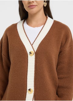 Ginger Colorblock Button Up Cardigan  - Image 3