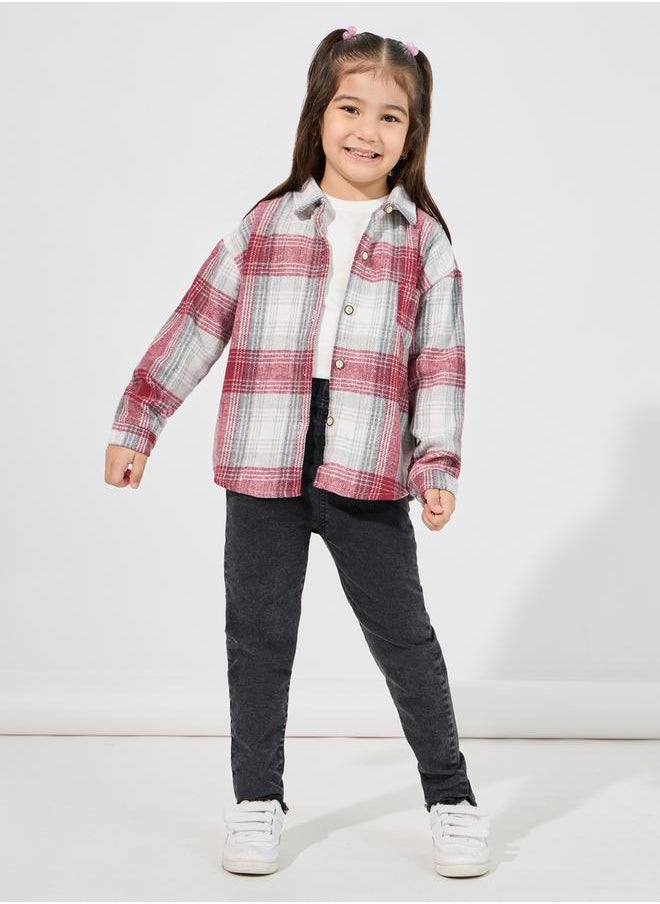 Styli - Plaid Casual Shirt with Buttons - Image 1