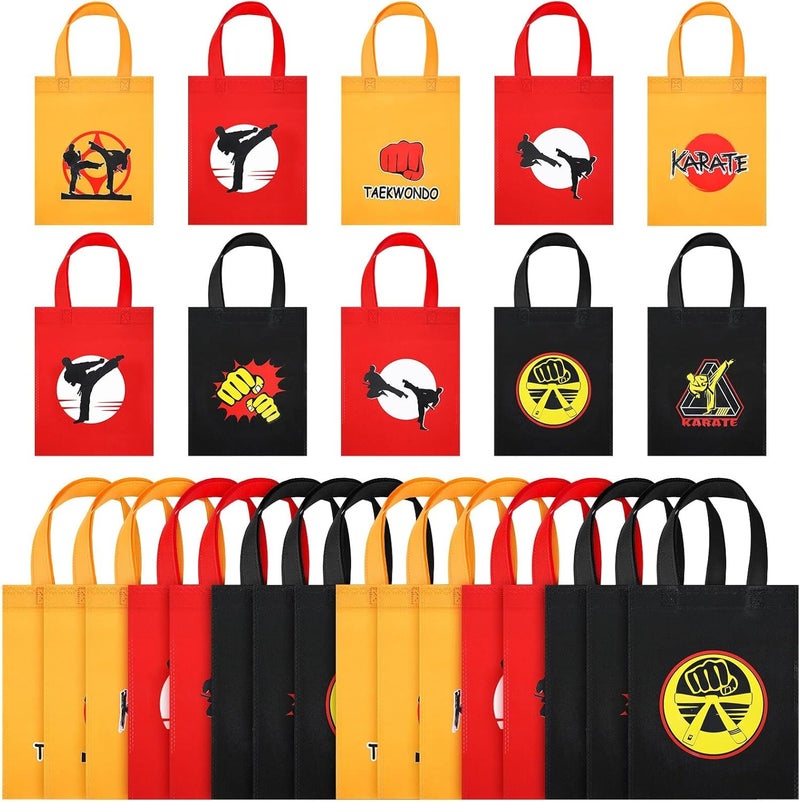 Kajaia 24 Pcs Taekwondo Party Favor Bag Taekwondo Party Gift Bags for Birthday Party Favor SuppliesMultiple Colors - Image 1