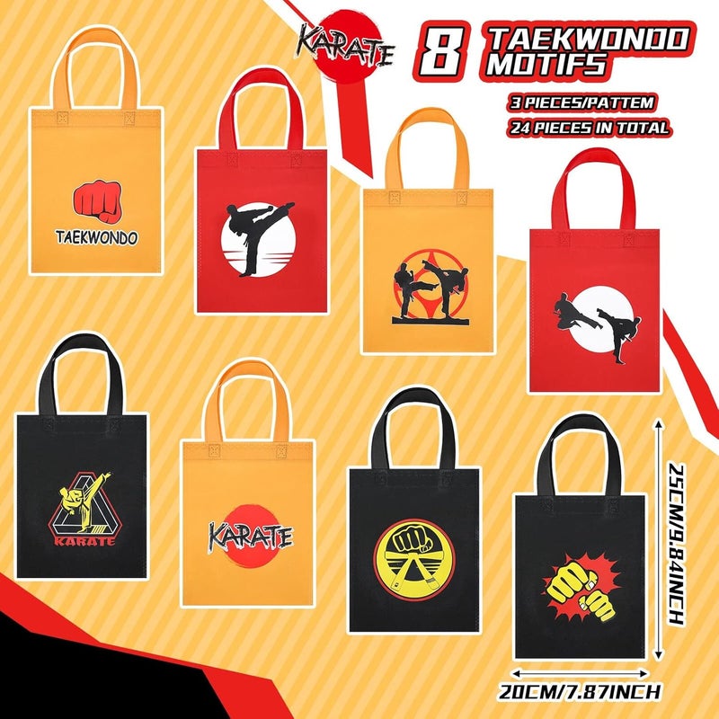 Kajaia 24 Pcs Taekwondo Party Favor Bag Taekwondo Party Gift Bags for Birthday Party Favor SuppliesMultiple Colors - Image 3