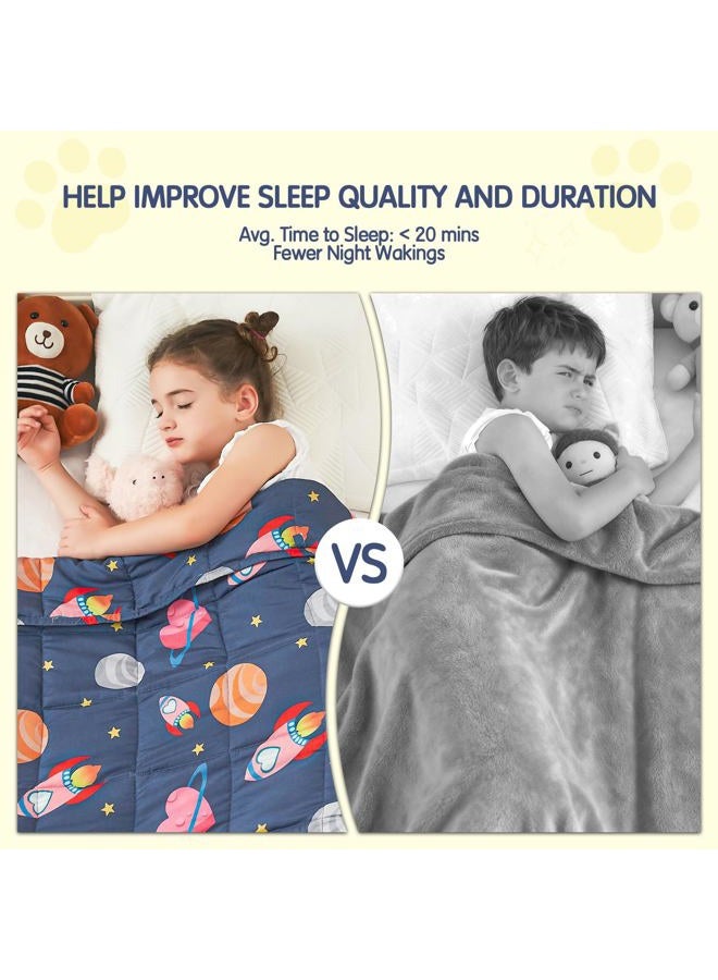 yescool Weighted Blanket 3 Pounds Cooling Weighted Lap Blanket, Space Plane Heavy Blankets, Breathable Weighted Throw Blanket for 20-40lbs, 36"x48" - Image 2