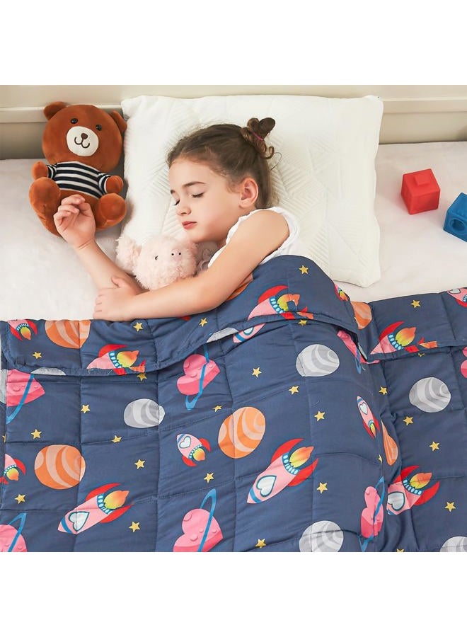 yescool Weighted Blanket 3 Pounds Cooling Weighted Lap Blanket, Space Plane Heavy Blankets, Breathable Weighted Throw Blanket for 20-40lbs, 36"x48" - Image 1