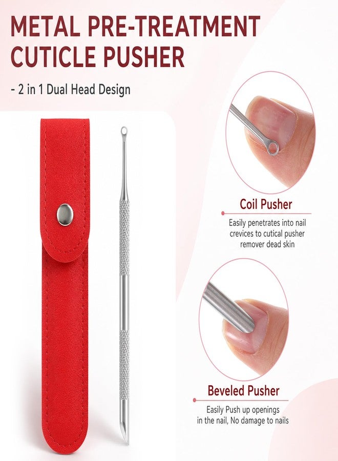 Xosjska Nail Cuticle Pusher, Pre-treatment Metal Cuticle Pusher, Stainless Steel - Image 3