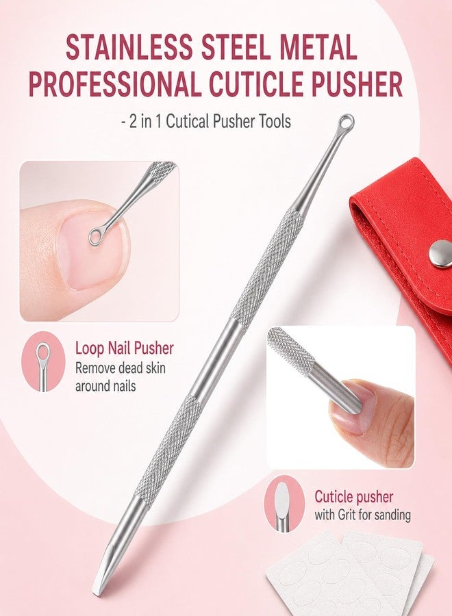 Xosjska Nail Cuticle Pusher, Pre-treatment Metal Cuticle Pusher, Stainless Steel - Image 4