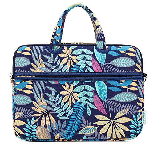 kayond Forest Series Bule Patten Waterproof Laptop Shoulder Messenger Bag Case Sleeve for 14 Inch 14.1 Inch Laptop - Image 3