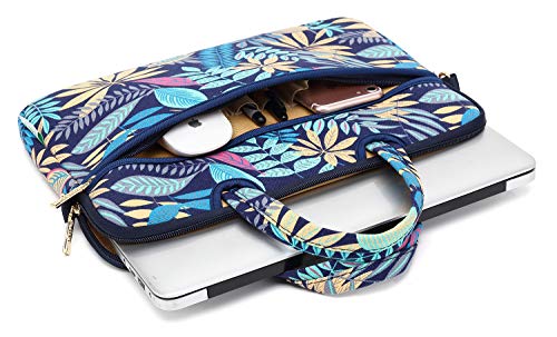 kayond Forest Series Bule Patten Waterproof Laptop Shoulder Messenger Bag Case Sleeve for 14 Inch 14.1 Inch Laptop - Image 4