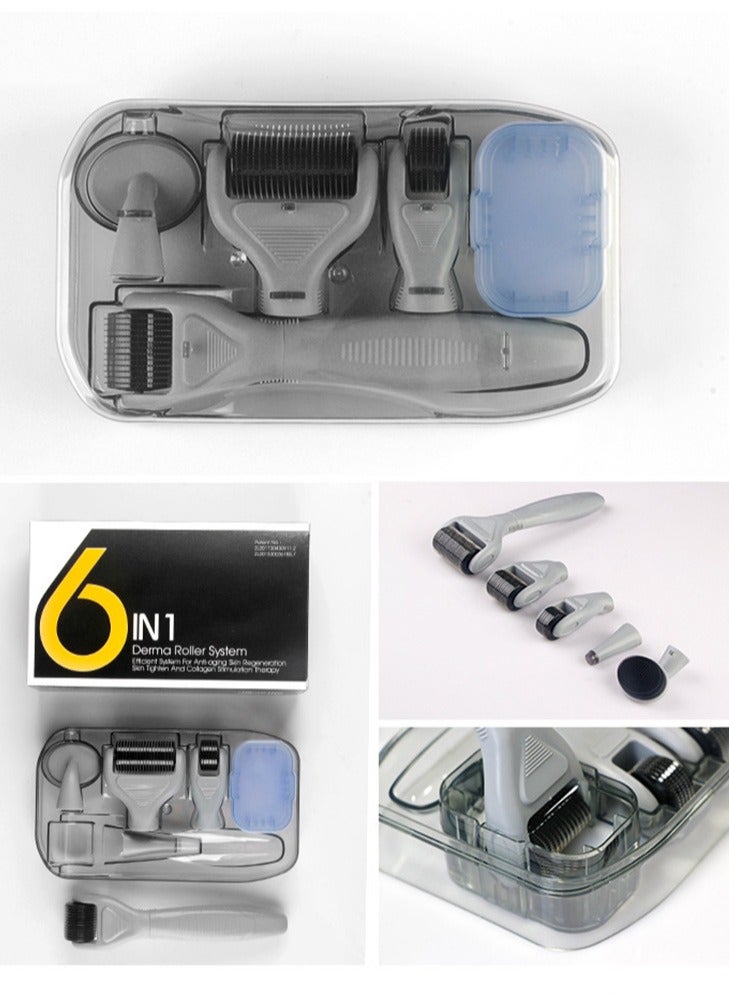 هيومان جوي مجموعة ديرما رولر 6 في 1، بكرة وجه بإبر دقيقة للعناية بالبشرة والشعر للرجال والنساء - Image 2