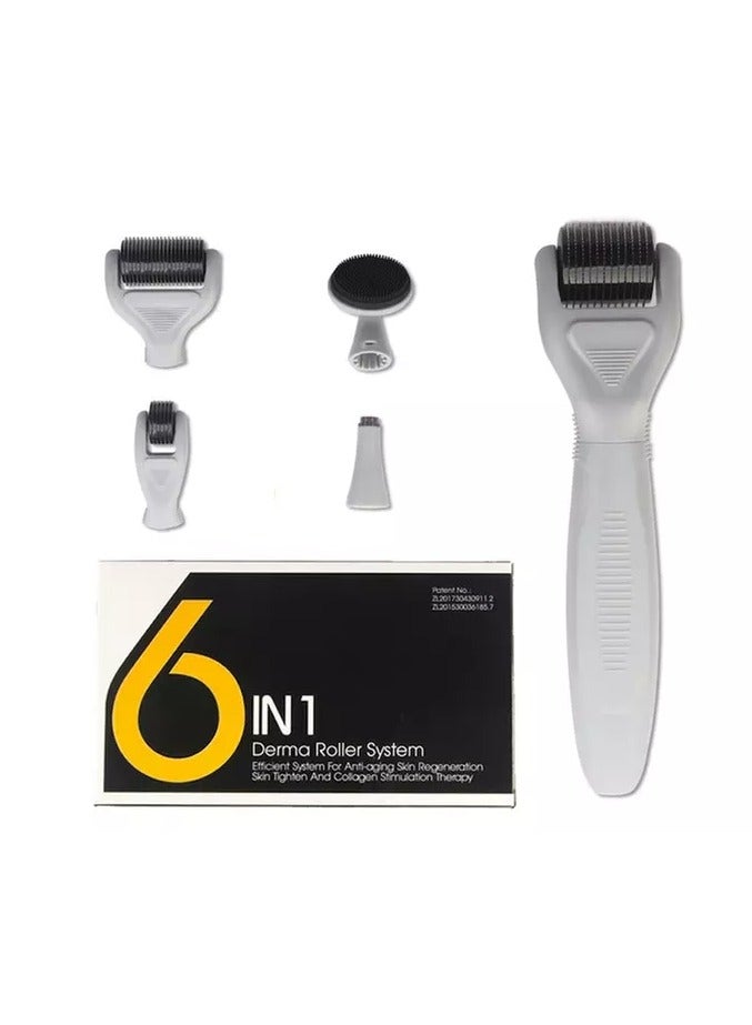 هيومان جوي مجموعة ديرما رولر 6 في 1، بكرة وجه بإبر دقيقة للعناية بالبشرة والشعر للرجال والنساء - Image 5
