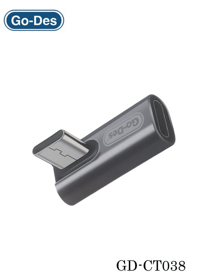Go-Des GD-CT038 USB-C to USB-C Adapter With High-Speed Charging & Data Transfer - Image 2