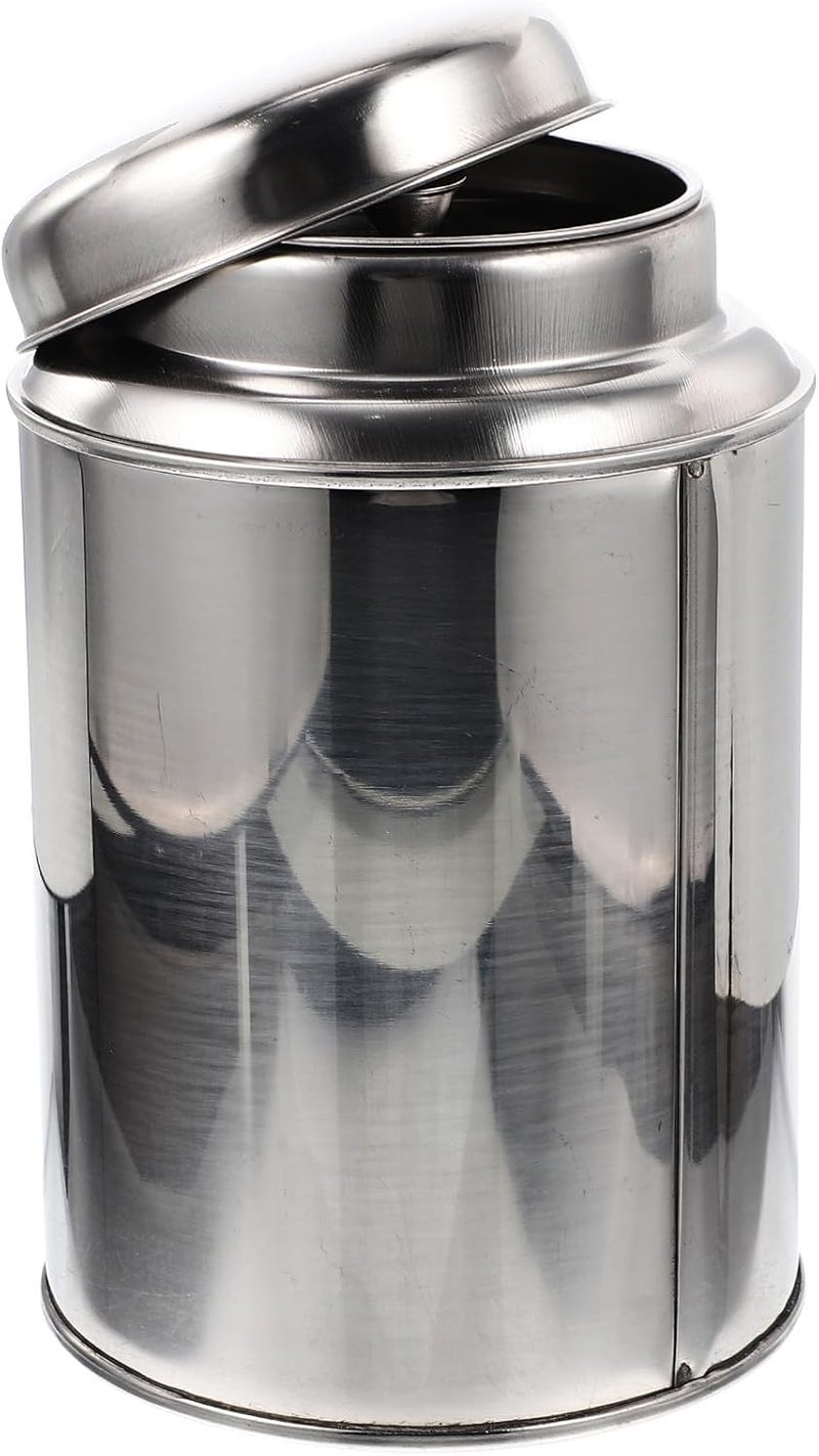 Demand fit global economical quality Garneck Stainless Steel Tea Canister 0.5 Jin Airtight Kitchen Storage Jar Reusable Multi-function Desktop Tea Storage Container for Household Use Cost saving user oriented build - Image 1