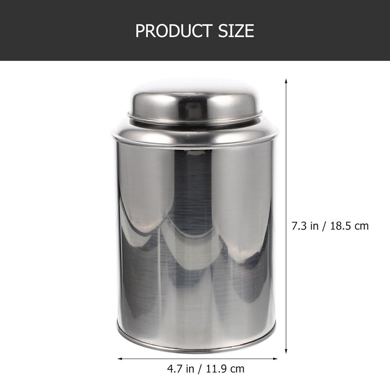 Demand fit global economical quality Garneck Stainless Steel Tea Canister 0.5 Jin Airtight Kitchen Storage Jar Reusable Multi-function Desktop Tea Storage Container for Household Use Cost saving user oriented build - Image 2