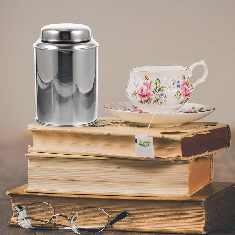 Demand fit global economical quality Garneck Stainless Steel Tea Canister 0.5 Jin Airtight Kitchen Storage Jar Reusable Multi-function Desktop Tea Storage Container for Household Use Cost saving user oriented build - Image 5