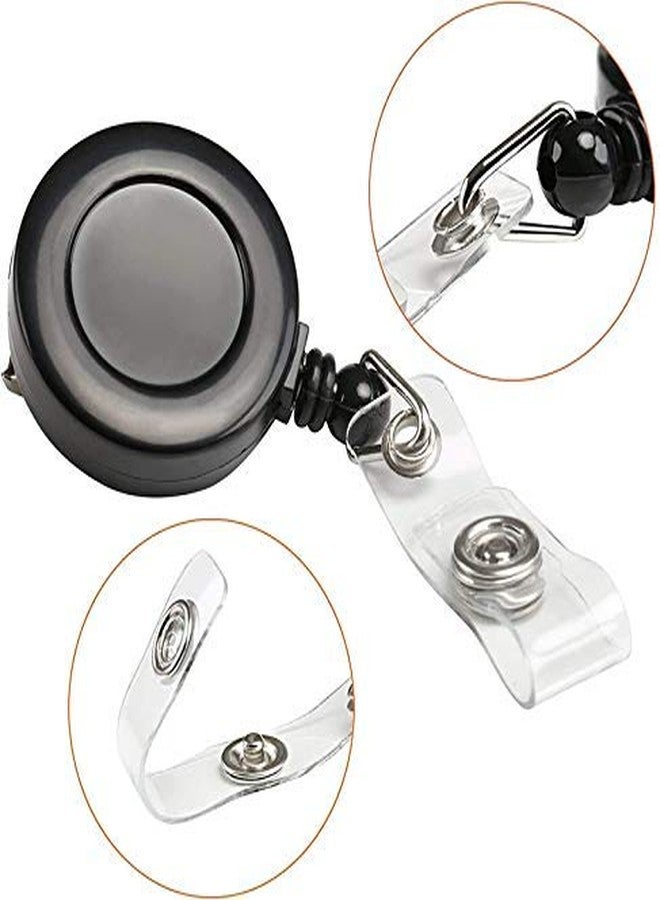 FEDUS I.D. Card Retractable Holder Badge Yo Yo Clip [Pack of 3] (Black) - Image 3