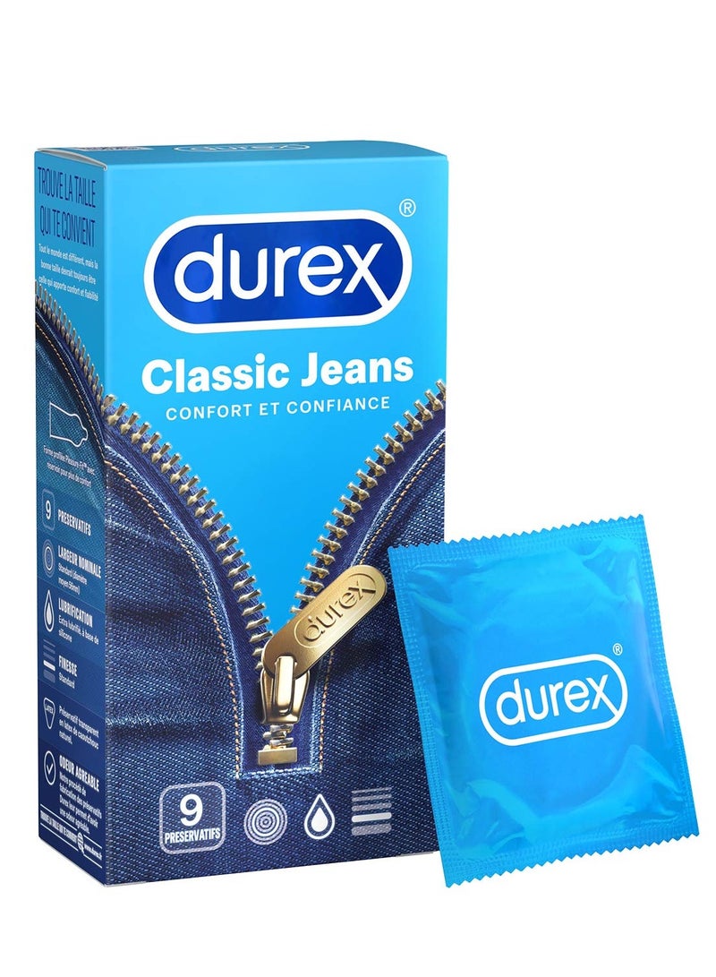 Durex Classic Jeans Condoms – 9 Pieces