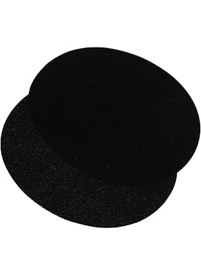 Black Flocked Fabric Iron On Elbow Patches For Suits Sweaters Repair Decoration - Image 1