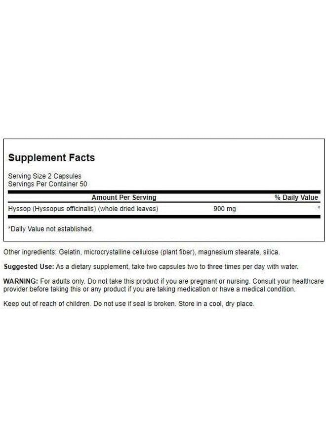 SWANSON سوانسون هيصوب 450 ملغ 100 كبسولة - Image 2