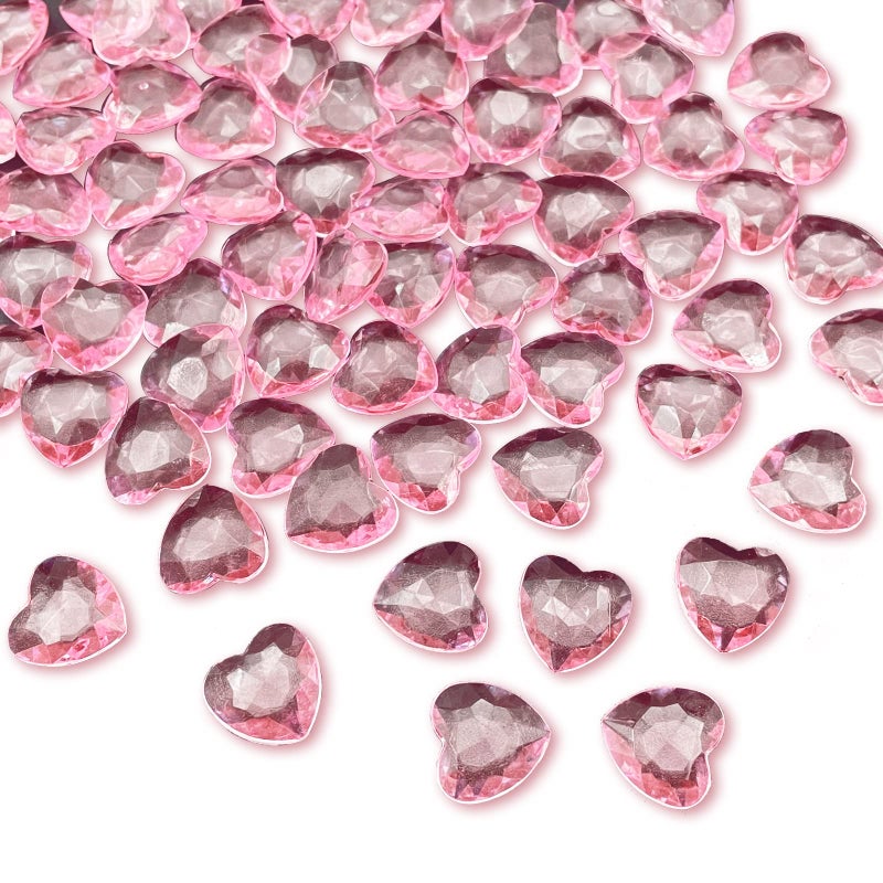 LYFJXX Acrylic Hearts, 1000pcs Small Plastic Hearts, Tiny Plastic Heart Valentine's Day Decorations, Heart Shaped Vase Fillers for Home Decor - Image 1