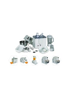 DP Multipurpose Food Processor 10 in 1 - Fruit Juicer - Kneader - Meat Grinder - Blender - 400 Watt - 1.25 Liter Capacity - DPB-250 - White