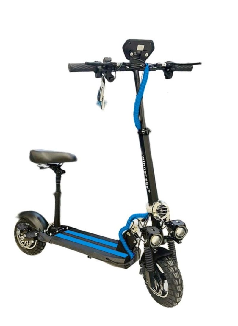 Winner Sky Electric Scooter with Bluetooth and Speed Meter Motor 1000W and 36v 10Ah Battery Blue  - Image 2