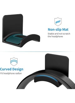 erorex Headphone Stand Headset Holder Adhesive Gaming Earphones Hanger Universal Desk Wall Mount Hook For All Headphone Controller Compatible With Beats Airpods Max Sony Jb  - Image 4