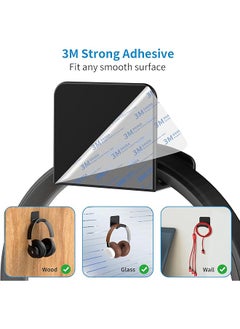 erorex Headphone Stand Headset Holder Adhesive Gaming Earphones Hanger Universal Desk Wall Mount Hook For All Headphone Controller Compatible With Beats Airpods Max Sony Jb  - Image 3