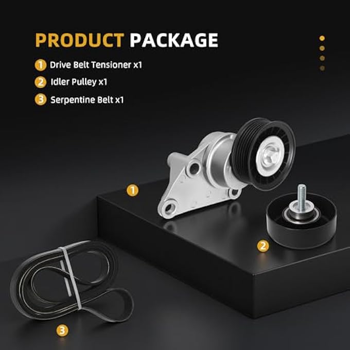 ريحني مجموعة مكون حزام سيربنتين كاملة 90K38158C تناسب جنرال موتورز 20032006 20022007 تناسب جي إم سي 20022007 12609719 12555609 12626222 - Image 4