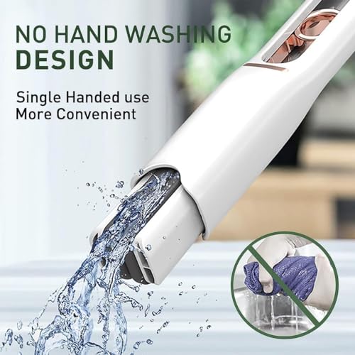 ZOQWEID Window Cleaning Tool Wiper Window Cleaner with Bendable Head for Indoor Outdoor High Windows Cleaning (White) - Image 2