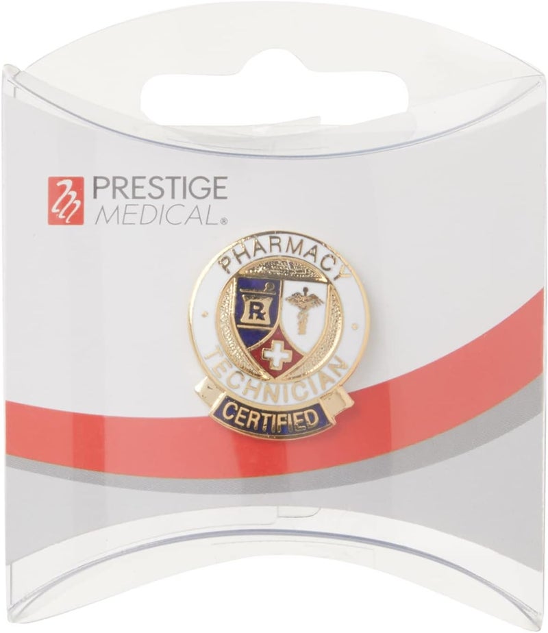 Prestige Medical Certified Pharmacy Technician Emblem Pin - Image 1