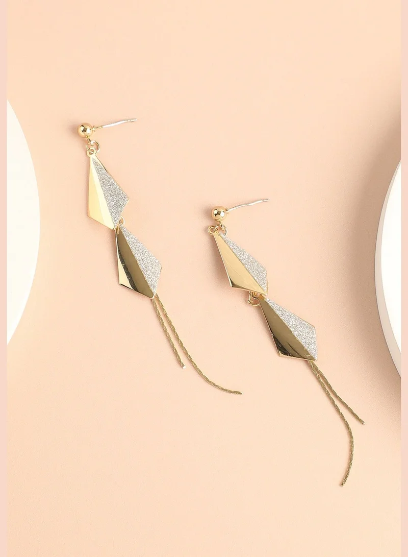 SOHI Silver Plated Designer Stone Party Drop Earring For Women
