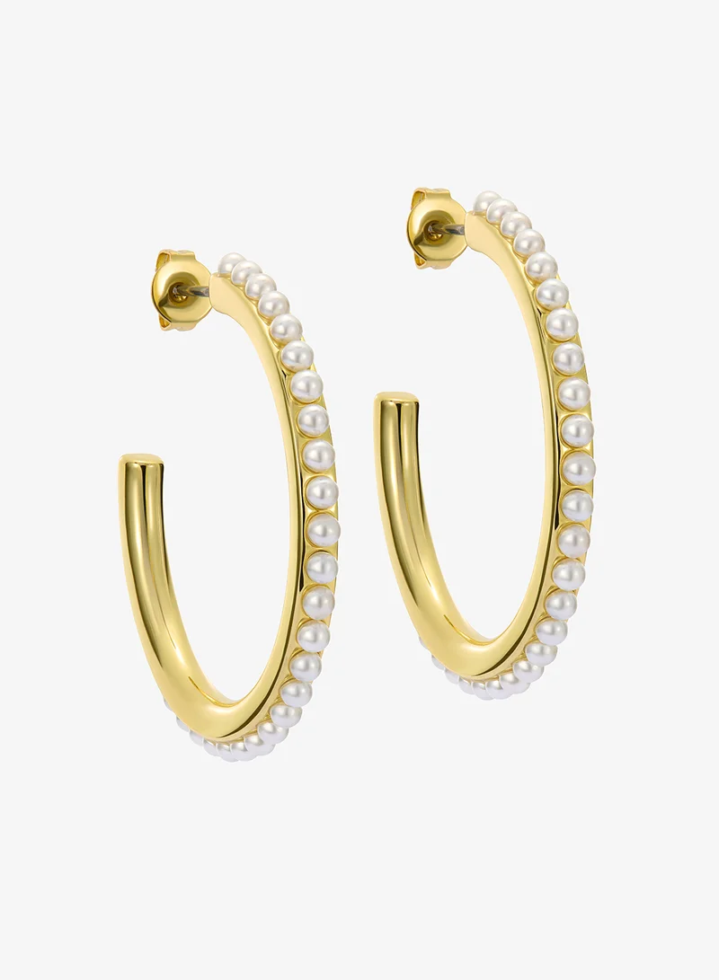 Ted Baker Peraa Medium Pearl Hoop Earrings