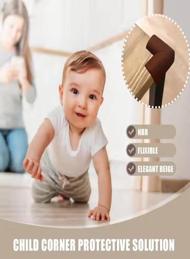 GALLY Baby Proofing Corner Guards - Premium Soft Foam Edge Protectors | Safety Certified, Non-Toxic, Pre-Taped with Strong Adhesive | Child & Furniture Protection - Pack of 10, Brown - Image 4
