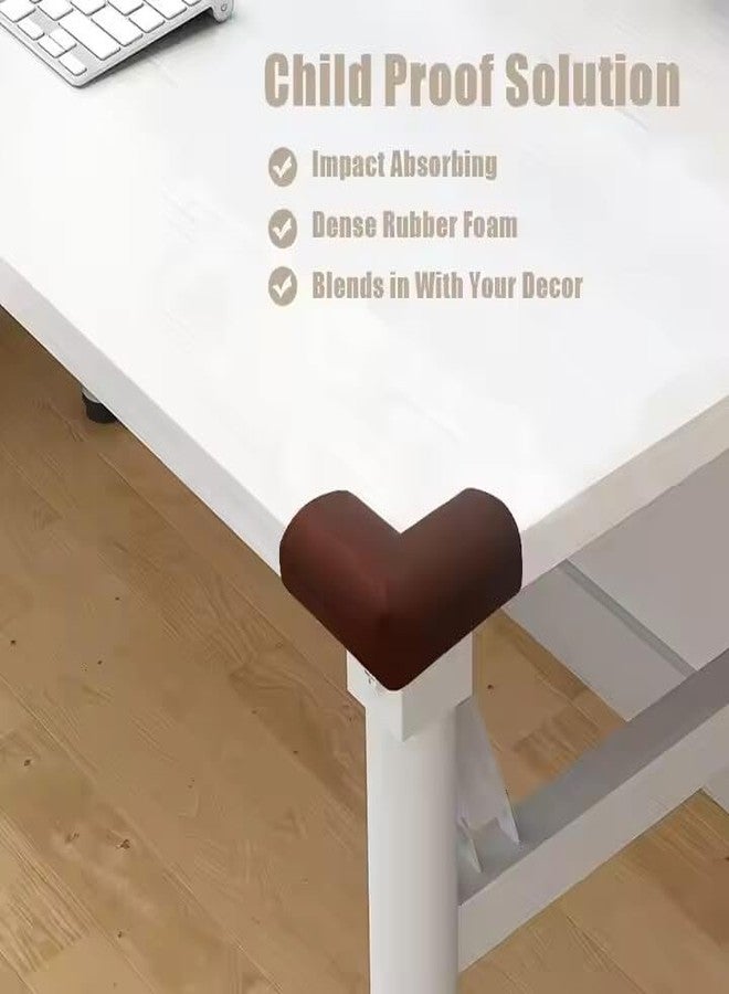 GALLY Baby Proofing Corner Guards - Premium Soft Foam Edge Protectors | Safety Certified, Non-Toxic, Pre-Taped with Strong Adhesive | Child & Furniture Protection - Pack of 10, Brown - Image 2