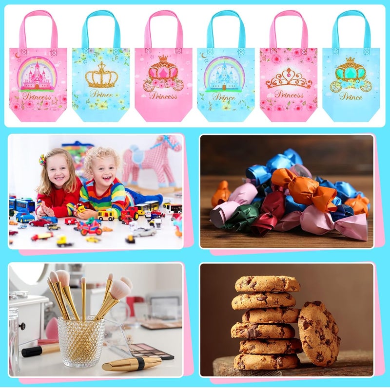 Sweetude - 40 Prince and Princess Party Gift Bags with Handles, Princess Gift, Candy, Birthday, Candy, Gender Reveal Bags, Parties, Baby Shower, Wedding Supplies - Image 4