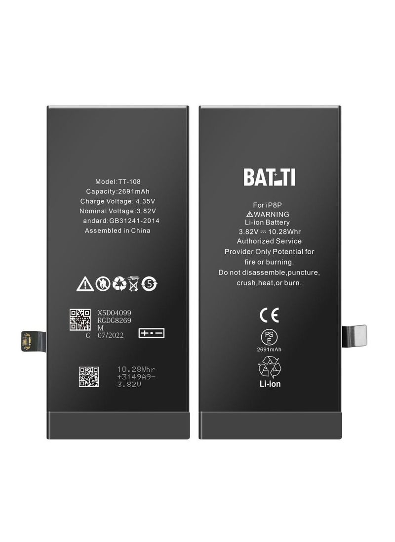 BATTI - Replacement Battery For Apple iPhone 8 PLUS Black - Image 1