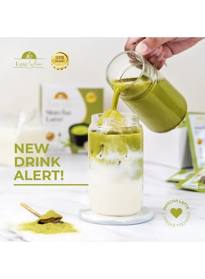 Luxe Slim Matcha Latte Instant Mix 210g | 10 Sachets Green Tea Latte Drink - Image 3